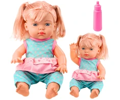 Lean Toys Lėlė kūdikis su buteliuku ir garsais, 30 cm