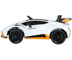 Lean Cars Vienvietis elektromobilis vaikams Lamborghini Sto Drift, baltas