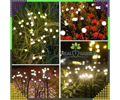 Lampa „Firefly“ saulės lempos, 2 dalys, 6 LED, prieblandos jutiklis, sodui