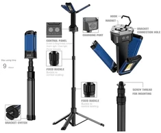 Dedra Lampa Sulankstoma daugiafunkcinė LED lempa 4500lm, trikojis, dviejų spalvų