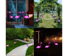 Lampa Saulės energija maitinamas sodo šviestuvas, dekoratyvinis flamingas, LED dekoracija, 53 cm