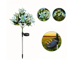 Lampa Saulės energija varomas sodo šviestuvas su lelija ir LED lempa