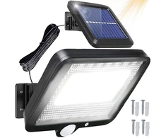 Retoo Lampa Saulės lempa su judesio jutikliu 100 LED - E077 mėlyna dėžutė