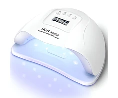 Retoo Lampa UV LED nagų lempa 80 W hibridiniams geliams, dvigubo pilko kartono - U060