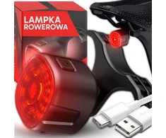 Lampka Galinis dviračio žibintas, raudonas, 250 mAh, USB-C, vandeniui atsparus, ER1031