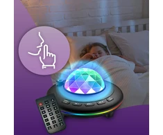 Lampka Naktinė lempa, žvaigždės formos, dangaus, erdvės, besisukantis LED projektorius, 2in1, + nuotolinio valdymo pultas -e789