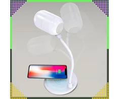 Lampka Naktinio stalo lempos indukcinis įkroviklis „Bluetooth“ garsiakalbis Mokymosi mokykloje