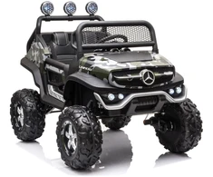 Lean Cars Dvivietis elektromobilis vaikams LeanToys Unimog S, juodas