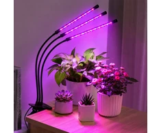 Lean Lampa LED lempa augalams auginti ir augalams apšviesti, trijų modulių, spaustukas