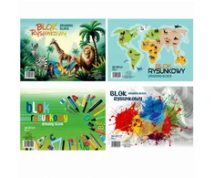 Lean School Blok rysunkowy balta A4 20 kartek 80g PROTOS