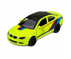 Lean Toys Žaislinis sportinis automobilis su inerciniu mechanizmu ir atidaromomis durimis, geltonas, 12,5 x 5 x 4 cm