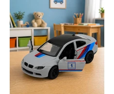 Lean Toys Žaislinis sportinis automobilis su inercine pavara ir atidaromomis durimis, matinis pilkas, 1:32