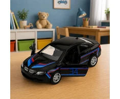 Lean Toys Žaislinis sportinis automobilis su inercine pavara ir atidaromomis durimis, juodas, 1:32
