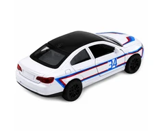 Lean Toys Žaislinis sportinis automobilis su inercine pavara ir atidaromomis durimis, baltas, 12,5 × 5 × 4 cm