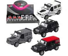 Lean Toys Autko Terenowe SUV Metalowe Napęd Pull-Back Otwierane Drzwi Mix