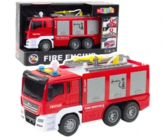 Lean Toys Žaislinis gaisrinės automobilis su vandens funkcija, šviesomis ir garsu