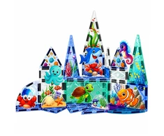 Lean Toys Magnetinės plytelės 40 vnt.