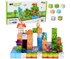 Lean Toys Magnetiniai konstruktoriaus kubeliai 114 vnt.