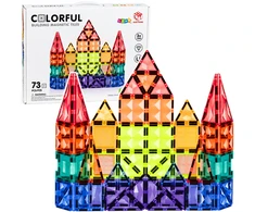 Lean Toys Magnetiniai blokeliai 73 vnt.