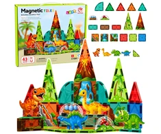 Lean Toys Magnetinės kaladėlės 43 vnt.