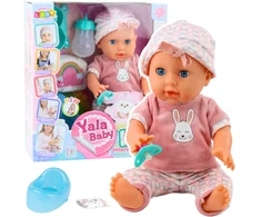 Lalka Lėlė Baby Doll su priedais rožinis rinkinys