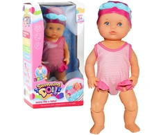 Lean Toys Plaukiojanti lėlė maudynėms su judančiomis galūnėmis 33 cm