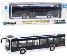 Lean Toys Metalinis miesto autobusas 1:42 su šviesomis ir garsais