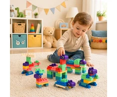 Lean Toys kaladėlės spalvotos 80 vnt.