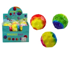 Lean Toys Piłeczka Świecąca Do Odbijania Ugniatania su Wgłębieniami Kolorowa 9,5cm