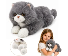 Lean Toys Pilkas persų katino pliušinis žaislas 50 cm