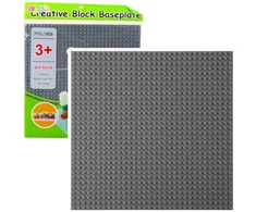 Lean Toys Pilka Konstruktoriaus lenta 25.5x25.5 cm