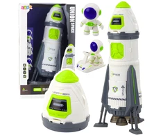 Lean Toys Kosminis laivas su astronautų figūrėlėmis ir šviesos bei garso efektais