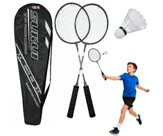 Lean Toys Badmintono rinkinys juodas 2 vnt.