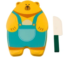 Lean Toys Vaikiškas žaislinių vaisių pjaustymo rinkinys su peiliu ir lentelė
