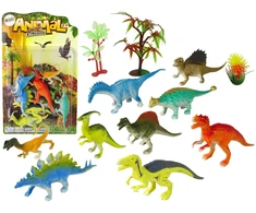 Žaislinių dinozaurų figūrėlių rinkinys Lean Toys Animal Kingdom, 9 vnt.