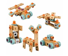 Lean Toys Konstrukcinis rinkinys su elektriniu atsuktuvu 190 vnt.