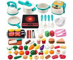 Lean Toys Vaikiškas virtuvės rinkinys su garsais, 90 dalių, 27,5 × 21 × 16 cm