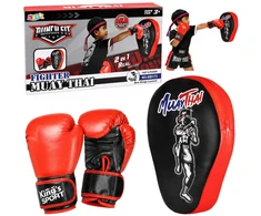 Lean Toys Bokso rinkinys juoda ir raudona 3 vnt.
