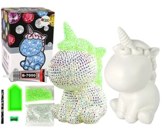 Lean Toys Deimantų kūrybinis rinkinys vienaragio formos raktų pakabukui