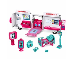 Lean Toys Sulankstomas greitosios pagalbos automobilis 11 vnt.