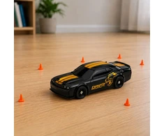 Lean Toys Nuotoliniu būdu valdomas automobilis 4WD, 1:43, juodas, 12 × 5 × 3,5 cm