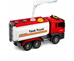 Lean Toys Cisterninis sunkvežimis raudonas ir baltas