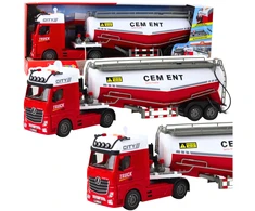 Lean Toys Sunkvežimis Cysterna Z Cementem Funkcja Lania Wody Światła Dźwięki