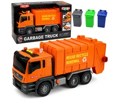 Lean Toys Šiukšliavežis oranžinis