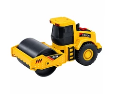 Lean Toys Žaislinis kelio volas 1:32 mastelio su šviesos ir garso efektais, geltonas ir juodas, 16 × 8 × 7 cm