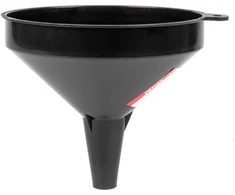 Juodas plastikinis universalus piltuvėlis kurui, skystam vandeniui, 10 cm amio-04044