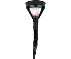 Lankstus juodas piltuvėlis su filtru kurui, skysčiui, vandeniui, 13,5 cm amio-04036