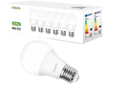 LEPRO 100090-DW-EU-6 LED Bulb, E27, A60, 8.5W (60W), 806 lm, 6500K (cool baltas), 180°, 6-pack