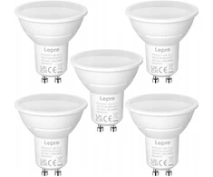 LEPRO 200057-DW-EU-5 GU10 LED Bulb, 4.5W (50W), 345 lm, 5000K, 100°, 5 pcs.