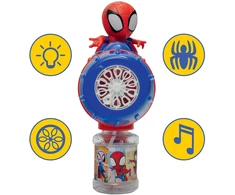 Lexibook - Elektroninis burbulų šautuvas „Spidey His Amazing Friends“ su 3D figūrėle ir šviesos bei garso efektais (PRB30SP)